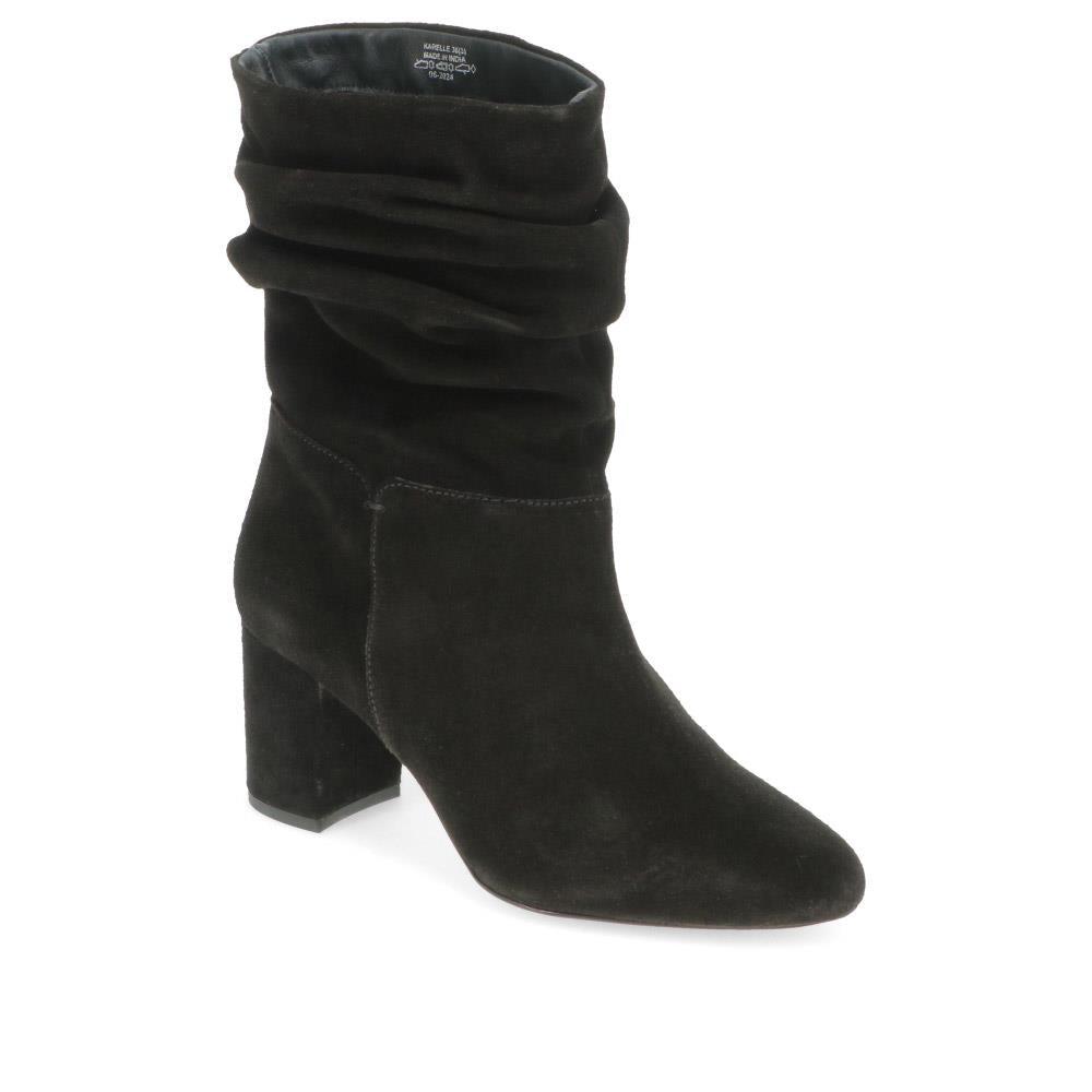 Black calf length boots best sale