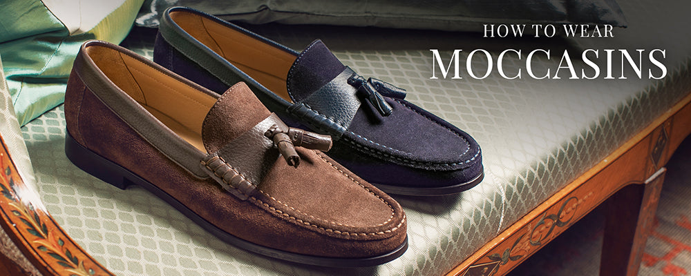 Men's moccasin shoes