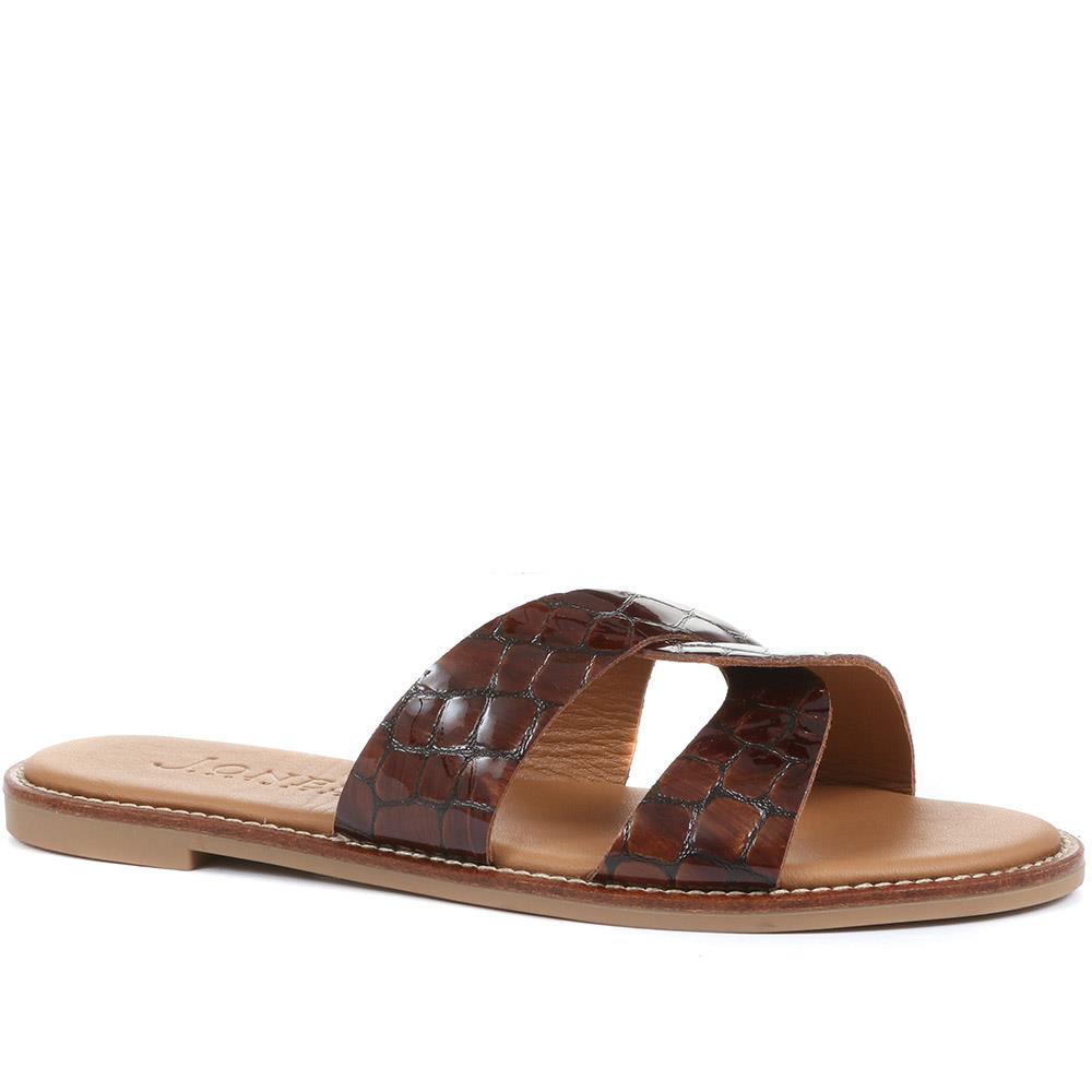 Mina Leather Mule Sandals - MINA / 322 401