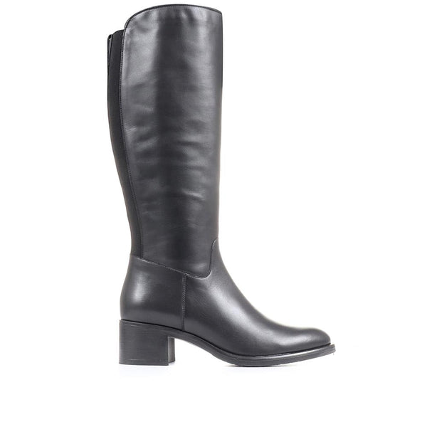 Donatella Knee High Leather Boots (DONATELLA) by Jones Bootmaker