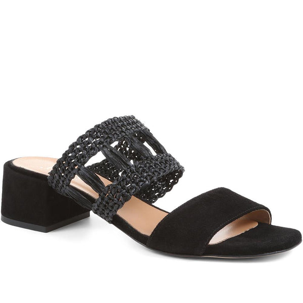 Kimora Raffia Heeled Mule Sandals - KIMORA / 323 636 from Jones Bootmaker