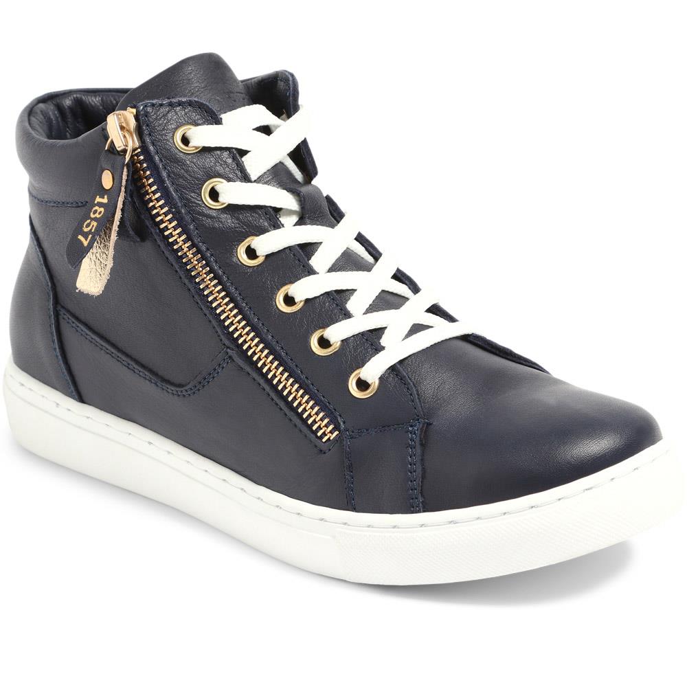 Ladies leather store high tops