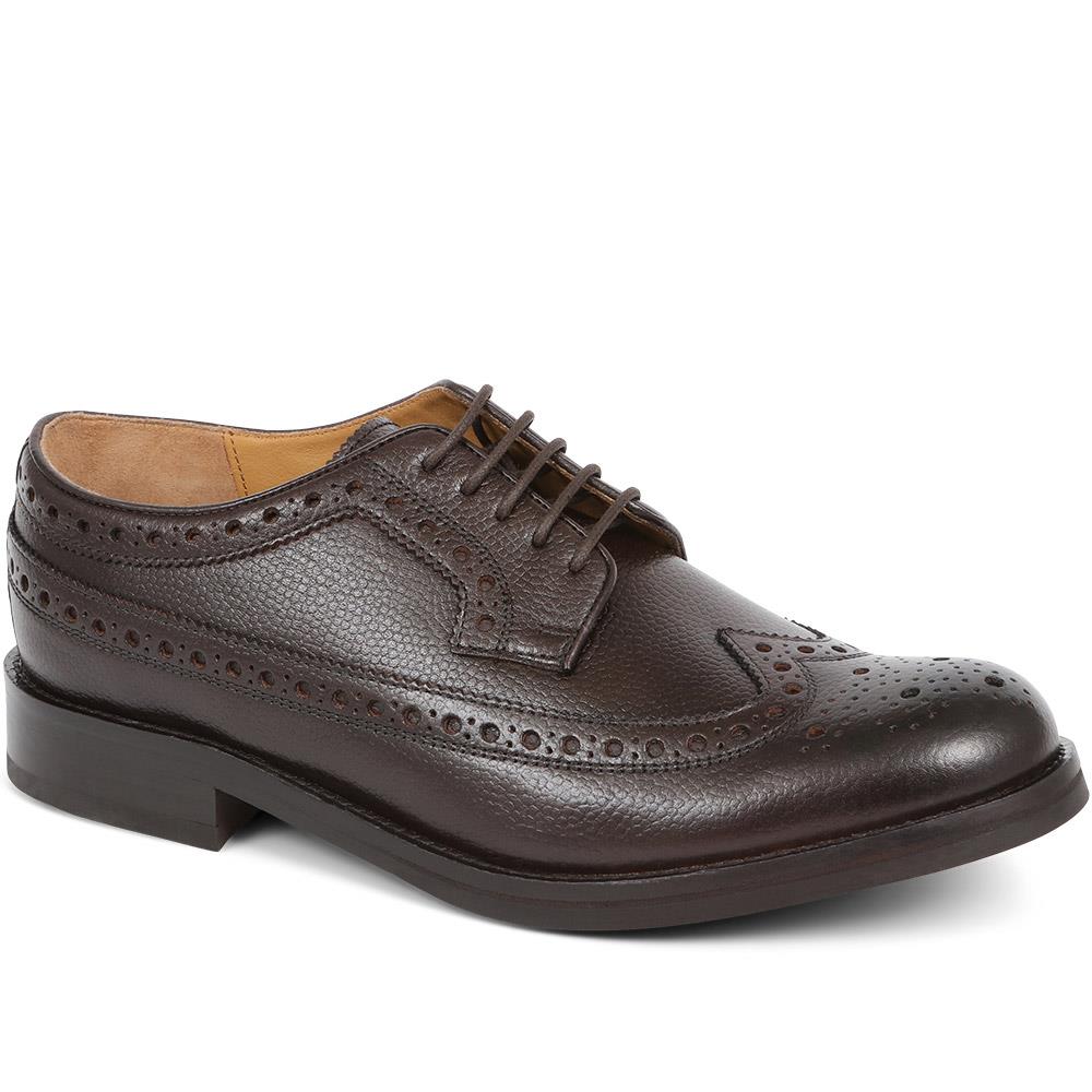 Barney Leather Derby Brogue Shoes - BARNEY / 319 277