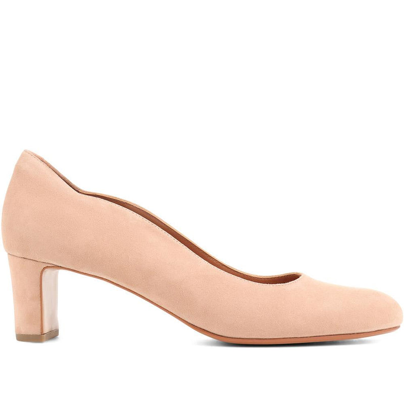 Nude suede court on sale shoe