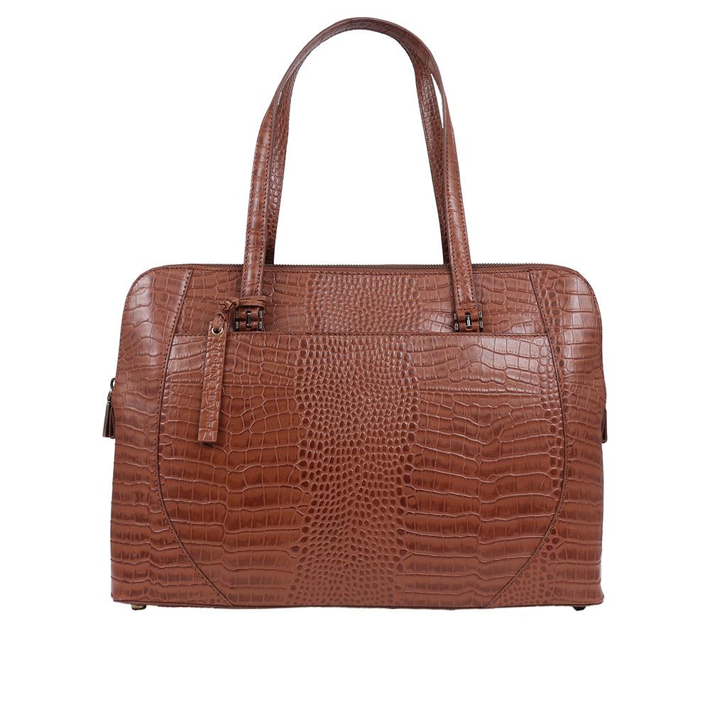 Wynter Croc Leather Shoulder Bag WYNTER 324 554