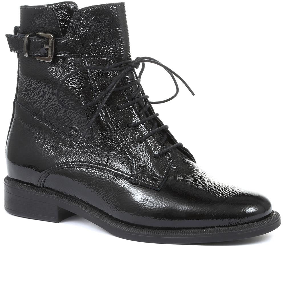 Sorrento Patent Leather Combat Boots - SORRENTO / 318 811