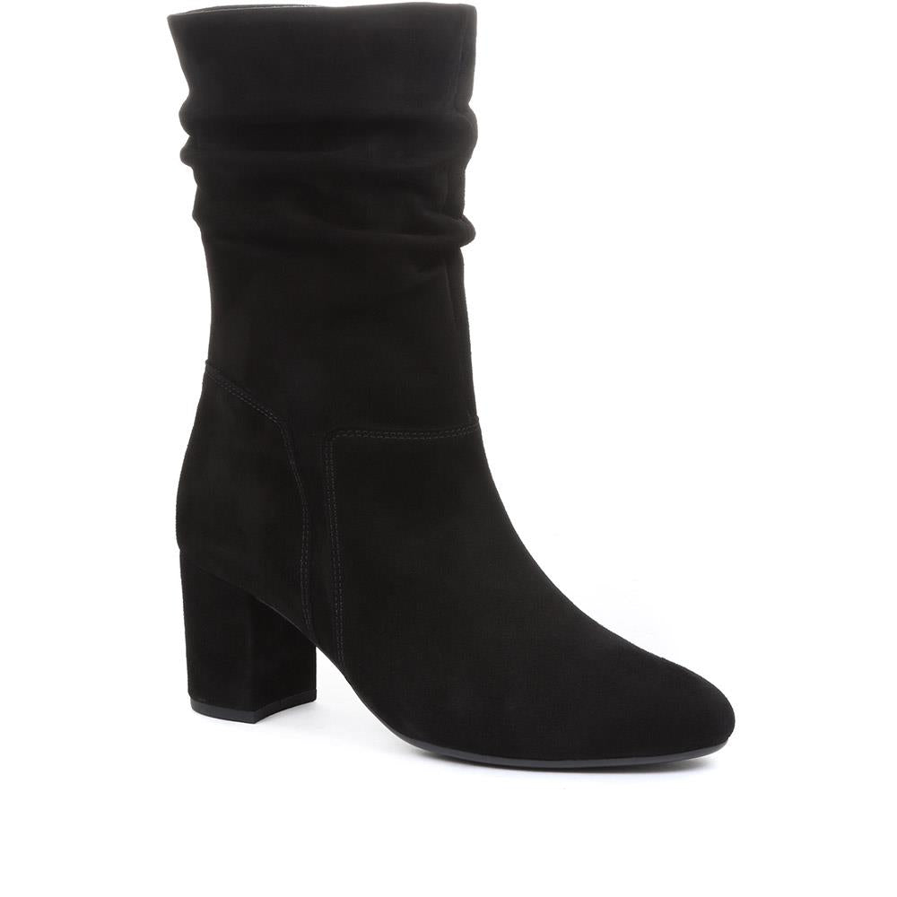 Vangola Suede Block Heeled Slouch Boots - GAB32511 / 319 145