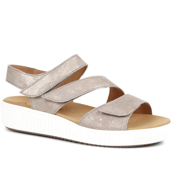 Marigold Leather Wedge Sandals - GAB35522 / 321 580 from Jones Bootmaker