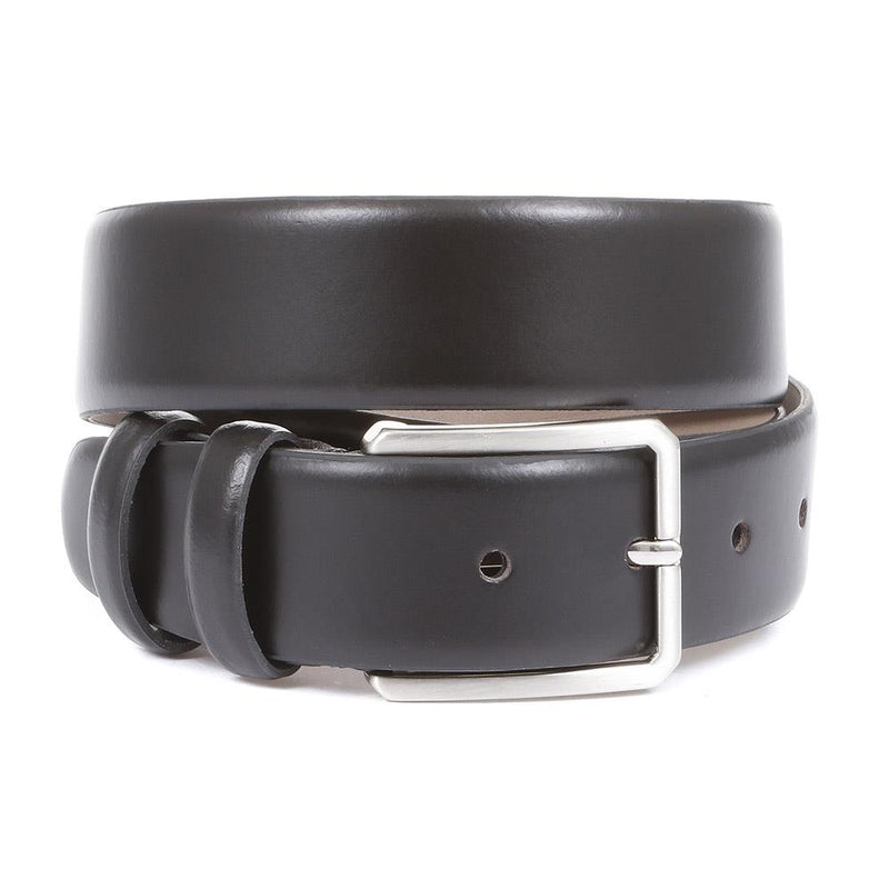 Cheaney Black Calf Belt with Gold Buckle