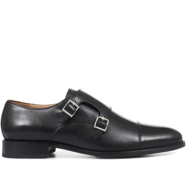 Nathaniel Leather Double Monk Shoes (NATHANIEL) by Jones Bootmaker